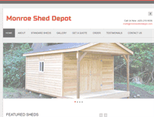 Tablet Screenshot of monroesheddepot.com